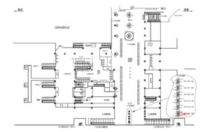 JR／立川駅／自由通路／№112駅看板・駅広告、位置図