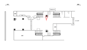 JR／武蔵小金井駅／中央口／№1駅看板・駅広告、位置図