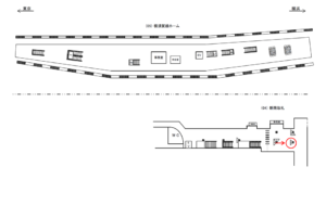 JR／武蔵小杉駅／新南改札／№5駅看板・駅広告、位置図