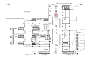 JR／立川駅／自由通路／№162駅看板・駅広告、位置図