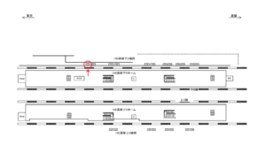 JR／武蔵小金井駅／高架下り線前／№101駅看板・駅広告、位置図