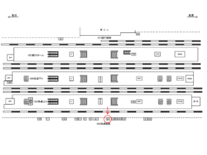 JR／三鷹駅／快速線前／№20駅看板・駅広告、位置図