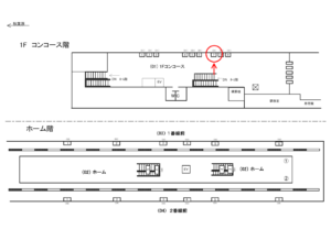 つくばエクスプレス／つくば駅／コンコース／№7駅看板・駅広告、位置図
