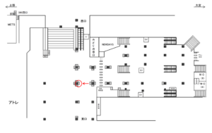 JR／浦和駅／本屋口／№117駅看板・駅広告、位置図