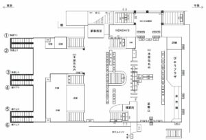 JR／津田沼駅／本屋改札外／№904駅看板・駅広告、位置図