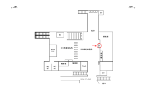 JR／北小金駅／改札外通路／№8駅看板・駅広告、位置図
