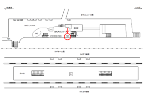 つくばエクスプレス／浅草駅／コンコース／№14駅看板・駅広告、位置図