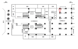 JR／桜木町駅／南改札外／№6駅看板・駅広告、位置図