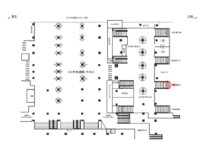 JR／横浜駅／南口改札内／№106駅看板・駅広告、位置図