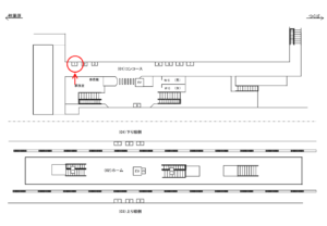 つくばエクスプレス/六町駅/コンコース/№1駅看板・駅広告、位置図