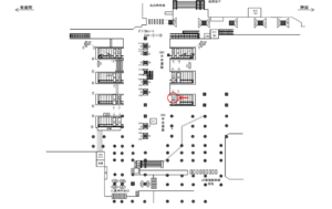 JR／東京駅／中央通路／№64駅看板・駅広告、位置図
