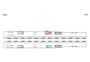 つくばエクスプレス／南千住駅／下りホーム／№6駅看板・駅広告、位置図