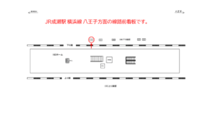 JR／成瀬駅／下り線前／№7駅看板・駅広告、位置図