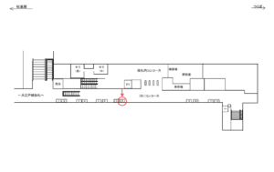 つくばエクスプレス／新御徒町駅／コンコース／№8駅看板・駅広告、位置図