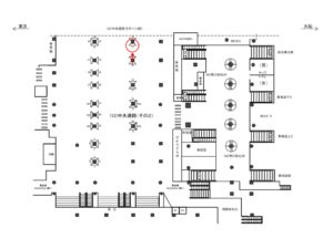 JR／横浜駅／中央通路／№17駅看板・駅広告、位置図