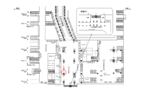 JR／品川駅／自由通路／№7駅看板・駅広告、位置図
