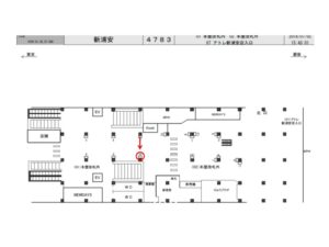 JR／新浦安駅／本屋改札内／№12駅看板・駅広告、位置図