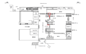 JR/松戸駅/橋上本屋/№101駅看板・駅広告、位置図
