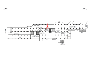 JR／新橋駅／地下1階／№14駅看板・駅広告、位置図
