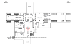 JR／田町駅／橋上本屋口／№174駅看板・駅広告、位置図