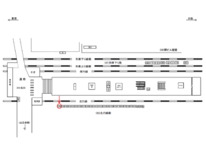 JR／大森駅／北行線側／№34駅看板・駅広告、位置図