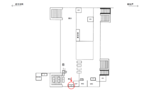 JR/新三郷駅/本屋口/№3駅看板・駅広告、位置図