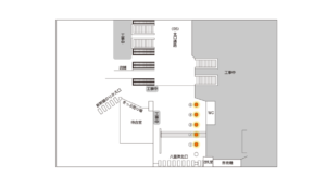 JR／東京駅／東京八重洲北口コンコースアドピラー駅臨時広告・駅広告、位置図