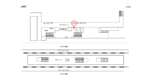 つくばエクスプレス/六町駅/コンコース/№4駅看板・駅広告、位置図