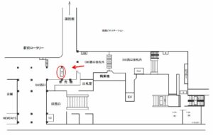 JR／両国駅／西口／№14駅看板・駅広告、位置図