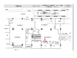 JR／下総中山駅／本屋改札内／№32駅看板・駅広告、位置図