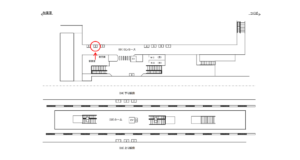 つくばエクスプレス/六町駅/コンコース/№2駅看板・駅広告、位置図