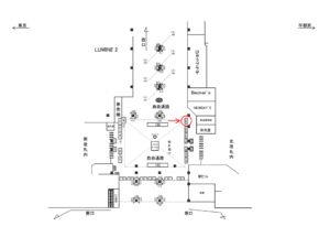 JR／大宮駅／自由通路／№146駅看板・駅広告、位置図