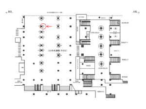 JR/横浜駅/中央通路/№30駅看板・駅広告、位置図