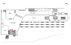 JR／原宿駅／橋上本屋口／№1駅看板・駅広告、位置図