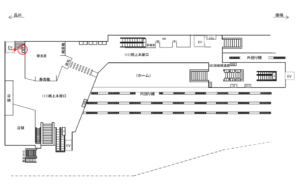 JR／原宿駅／橋上本屋口／№330駅看板・駅広告、位置図