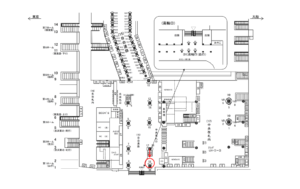 JR／品川駅／自由通路／№19駅看板・駅広告、位置図