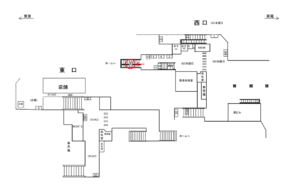 JR／東中野駅／本屋口／№29駅看板・駅広告、位置図