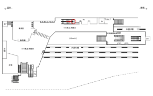 JR／原宿駅／橋上本屋口／№5駅看板・駅広告、位置図