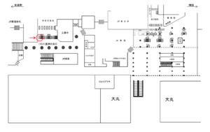 JR／東京駅／八重洲中央口／№67駅看板・駅広告、位置図