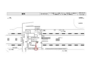 JR　鎌取駅／上り線側／№3駅看板・駅広告、位置図