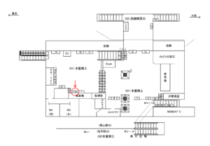 JR／川口駅／本屋橋上／№102駅看板・駅広告、位置図