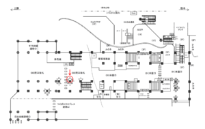 JR／北千住駅／南口改札／№1駅看板・駅広告、位置図