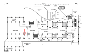 JR/北千住駅/南口改札/№6駅看板・駅広告、位置図
