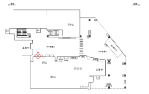 JR／信濃町駅／本屋口／№22駅看板・駅広告、位置図