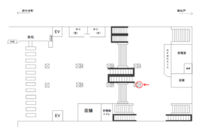 JR／南越谷駅／本屋口／№1駅看板・駅広告、位置図