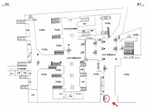 JR／千葉駅／3Ｆ本屋改札外／№10駅看板・駅広告、位置図