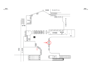 JR／市ヶ谷駅／本屋口／№52駅看板・駅広告、位置図