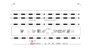 JR/新松戸駅/上りホーム前/№12駅看板・駅広告、位置図