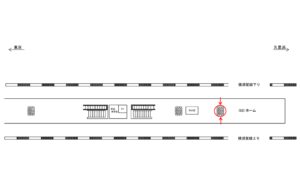 JR／新川崎駅／ホーム№B05&06№06駅看板・駅広告、位置図