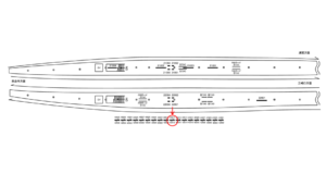 京急／堀ノ内駅／№42017&／№42018駅看板・駅広告、位置図